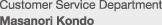 Masanori Kondo of the Customer Service Department