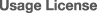  Usage License